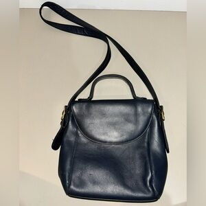Elegant navy blue Leather Women's Bag Hasting & Smith VTG